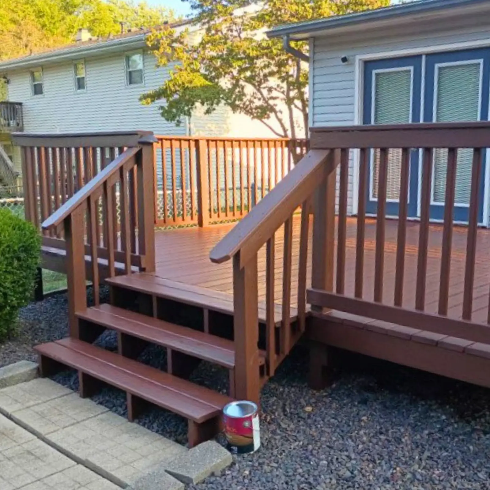 Deck railing restoration in Macon County