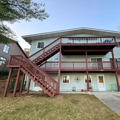 Deck refinishing work in Central Illinois